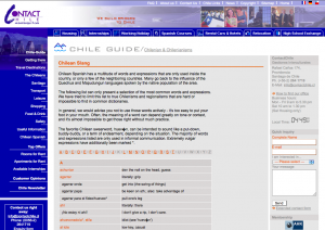 Chile Spanish Slang Contact Chile