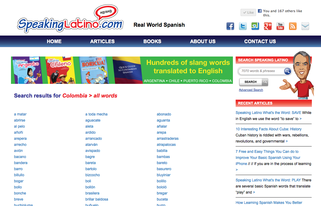 Colombia Spanish Slang Online Dictionary Speaking Latino