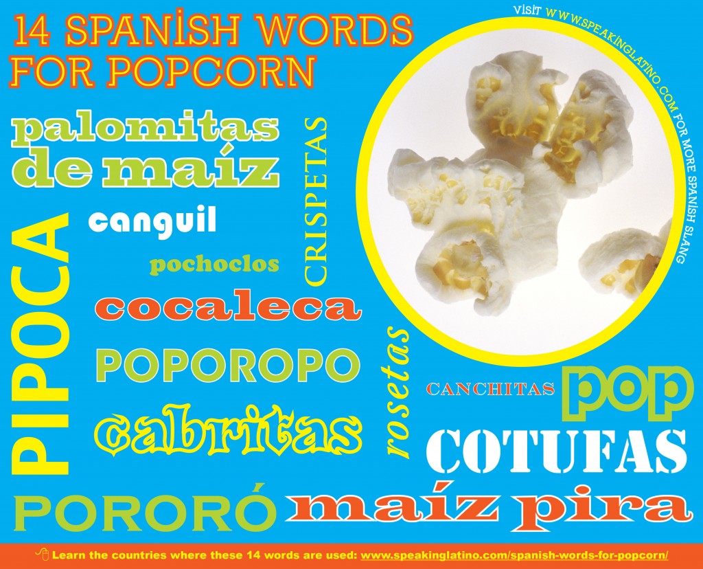 14 Spanish Language Words for POPCORN: Infographic 14 Spanish Language Words for POPCORN: Infographic