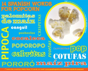 Basic Spanish Words Popcorn
