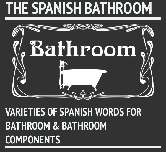 Spanish Words For Bathroom And Components Infographic - What S Another Word For Bathroom