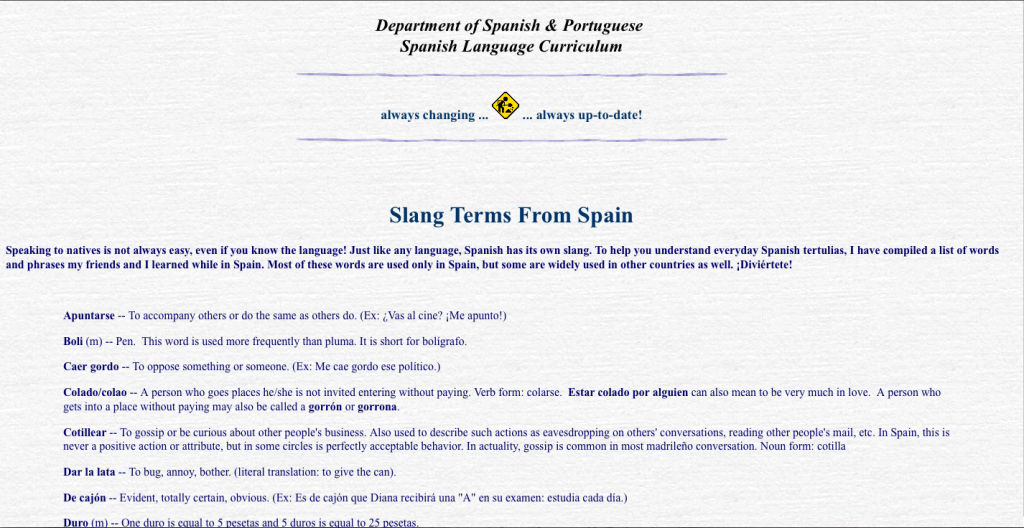 Resources to Learn Spain Spanish Slang by Speaking Latino