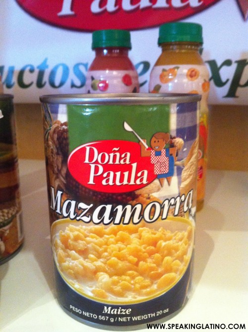 MAZAMORRA Spanish Language Word for Cooked Corn