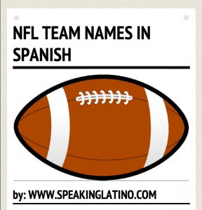 Infographic: NFL Team Names in Spanish