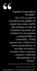 Guatemalan Spanish Kaibil