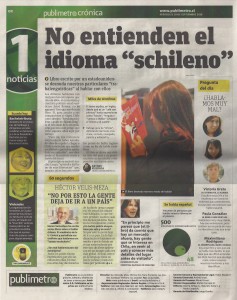 No entienden el idioma schileno Publimetro Chile