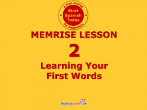 Memrise Spanish Lesson