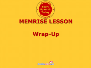 Memrise Lesson Wrap Up