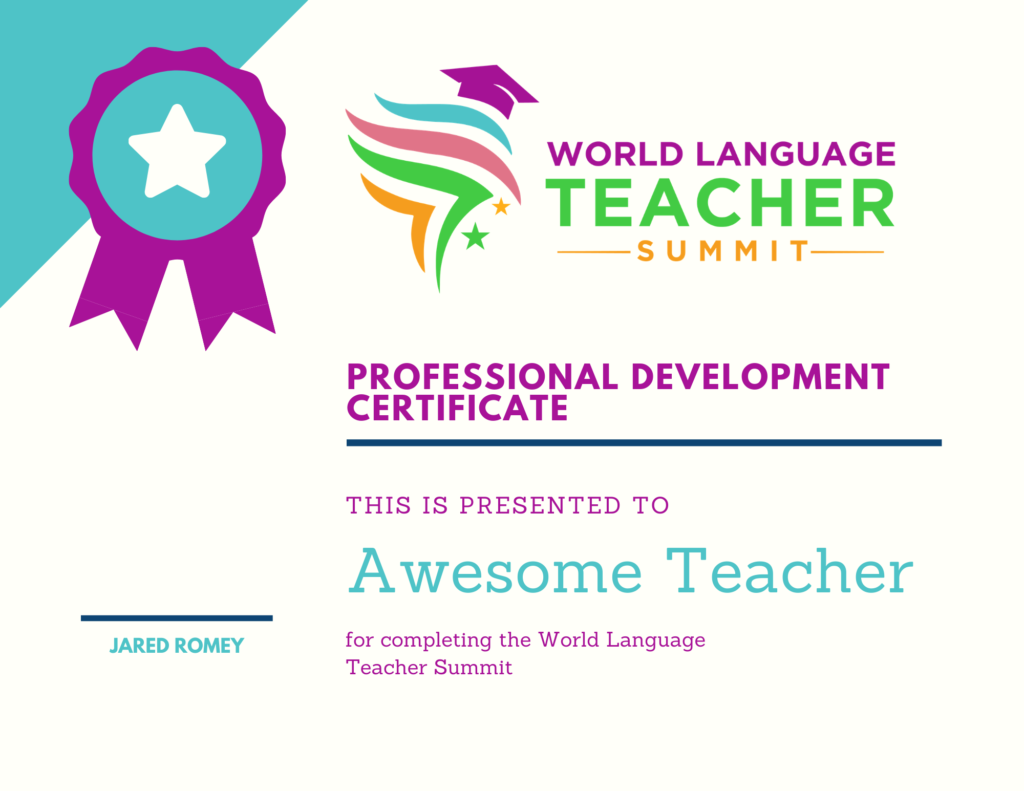 Summer Professional Development for Spanish Teachers (and World