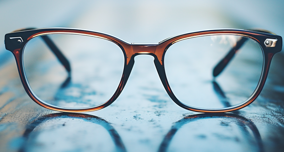 A pair of eyeglasses