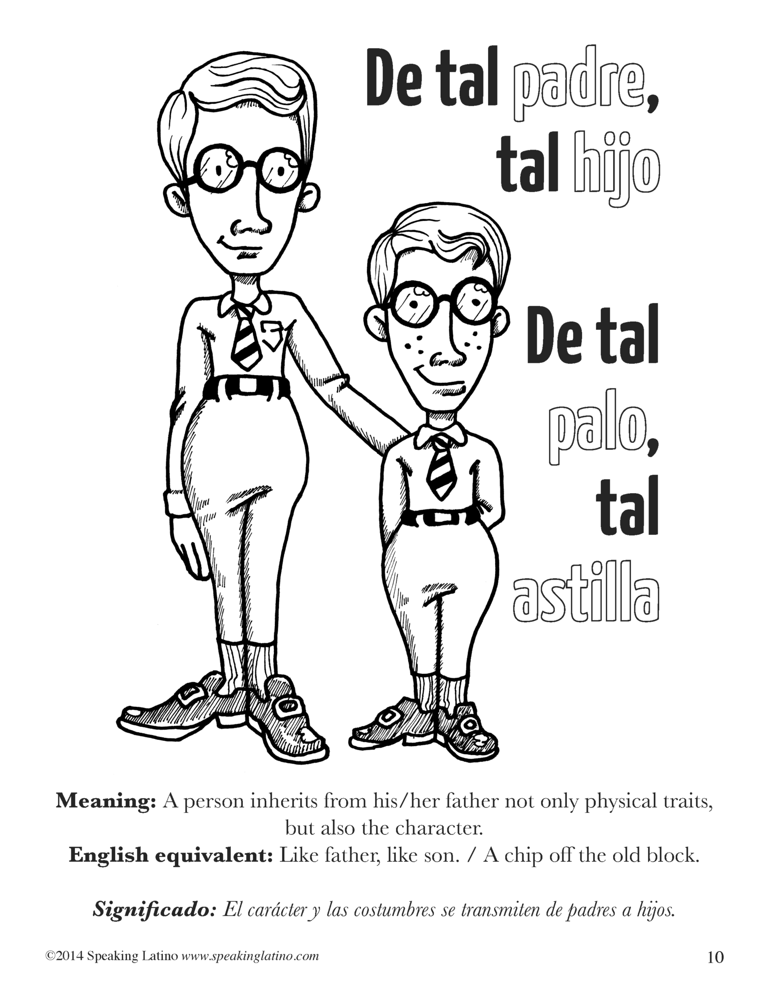 Free Spanish Sayings Printables for Teachers - Speaking Latino