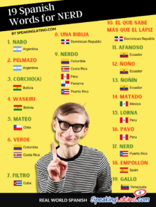 19 Ways to Say NERD in Spanish: Infographic