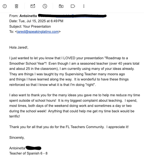 Framework Testimonial Antoinetta